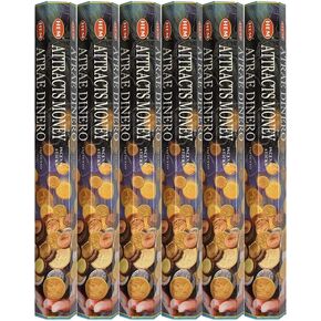 Hem 120 Incense Sticks Bulk Pack, Hem, Zen Aromatherapy, 6 Boxes Of 20 Sticks Attracts Money