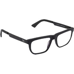 HyperX Spectre Stealth - Youth 10+ Gaming Eyewear, Blue Light Blocking Glasses, UV Protection, Acetate Frame, Stainless Steel Temples, Crystal Clear Lenses, Microfiber Bag, Hard Case – Square Black
