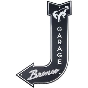 Hangtime Ford Bronco Garage Sign, Vintage Metal Automotive Wall Art Decor, 11.5 in. x 17.5 in., Man Cave Stuff for Men