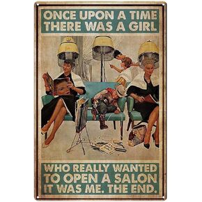 Hairdressing Wooden Sign, Who Really Wanted to Open A Salon Art Wood Hanging Sign Bathroom and Room Garage Kitchen Wall Decor Bar Pub Outdoor Wood Plaque Sign 12x6 Inch