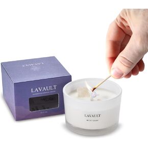 شموع معطرة للنساء - 3 أونصة - شمعة عطرية مع وقت احتراق طويل الأمد - شمعة شمع مهدئة - جو دافئ ومريح - أفكار هدايا مدروسة (أسود)