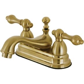 Kingston Brass KS3607AL Restoration 4 "صنبور حمام مركزي، نحاس مصقول، 6.38 × 4.5 × 3.06