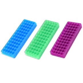 lab Test Tube Rack (Blue Green Purple Yellow Red Deep Blue, 8 x 2.91 x 0.9 Inch)