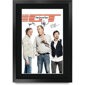 HWC Trading The Grand Tour Jeremy Clarkson 16 x 12 inch Framed Gifts Printed Signed Autograph Picture for TV Memorabilia Fans - 16" x 12" Framed