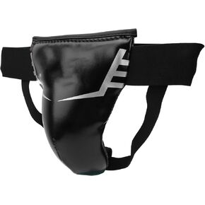 Demeras Crotch Protective Jockstrap Protector PU Handcrafted Groin Guard Black for 5?9 Children for Boxing