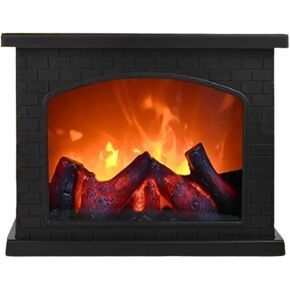 Ragyzity Fireplace Lanterns Decorative Small Fireplace Lantern Decor, Flameless Portable Electric Fireplace Light, Cozy and Decorative Indoor Fireplace and Mini Fireplace for Home Christmas Decor