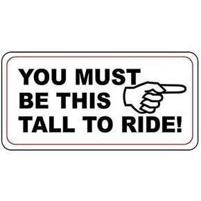You Must Be This Tall to Ride Retro Vintage Style Metal Sign - 8x12 inch Wall Decor