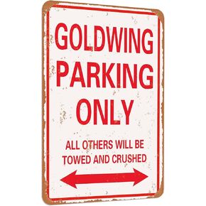 Daxionry Goldwing Parking only vintage look funny mental tin sign-8 X 12 inches-Aluminum