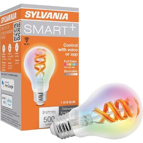 Sylvania WiFi LED Smart A19 Light Bulb, 9W Efficient, Tunable White, 2700K - 6500K, for Alexa/Google Assistant/Siri Shortcuts, Energy Star, Frosted - 1 Pack (75803) in Kuwait
