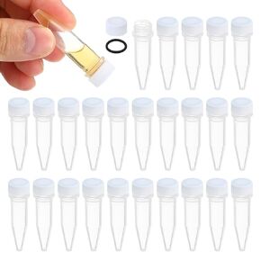 PATIKIL 1.5ml Plastic Cryogenic, 200Pcs Cryogenic Vial Screw Top Frozen Test Tube for Lab Laboratory Science, Purple Cap