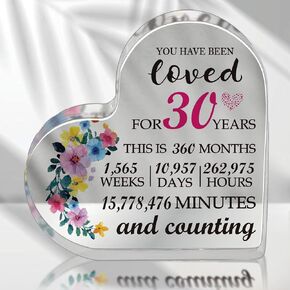 Show Love Gifts for Women, Wedding Anniversary Presents for Couples, Romantic Gifts Acrylic Heart Plaque, Love Decorative Signs Keepsake for Women Men Husband Wife Boyfriend Girlfriend