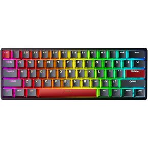 DrunkDeer G60 Rapid Trigger Mechanical Gaming Keyboard TKL Magnetic Switch Keyboard RGB PBT Keycaps Compact 60% Layout 61Keys USB Wired，White
