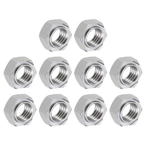 Hex Weld Nuts Steel (3/8-16 Thread Size) 4Pcs, Carbon Steel Hexagonal Nuts - for Machinery Industry, Home Furniture Repair