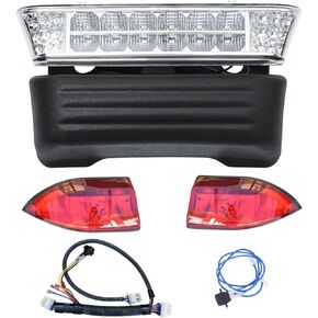 Golf Cart Light Kit For Club Car Precedent,12V Replaces OEM Golf Cart Basic Headlights Taillights Kit for Club Car Precedent Electric 2004-2008.5 with Installation Instruction