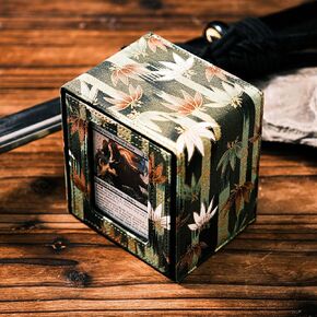 The Shogun Deckimono: a Kimono Deck Box for MTG Magic FaB EDH Commander YGO DND Spell Cards FaB PTCG TCG (Blood Blossoms)