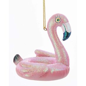 Pink Flamingo Pool Float Ornament