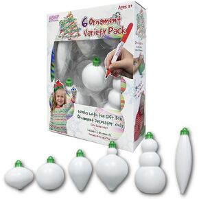 The Treemendous Ornament Decorator The Gift Box Ornament Decorator - 12 Count Variety Ornament Refill for Gift Box Decorator Only (Not Compatible with Treemendous Tree) [Cap Colors May Vary]