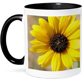 3dRose USA, Kansas Sunflower, Yellow Mug, 11 oz
