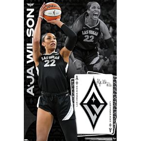 Trends International WNBA Las Vegas Aces - A'ja Wilson 24 Wall Poster, 22.37" x 34.00", Unframed Version