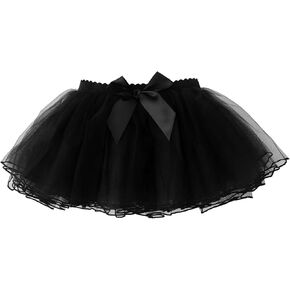 Jastore Girls Tutu Skirt Toddler Kid 4 Layers Tulle Elastic Tutu Ballet Skirt Princess Dress for Ballet Dance Halloween Party