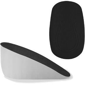 Heel Cup Insole Half Height Increased Insole Invisible Silicone Shoe Lifting Heel Pad Men and Women (Yellow, 4.5 CM)