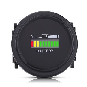 Estink LED Battery Indicator Meter, 12V/24V/36V/48V/72V Cart Battery Indicator, Round Status Indicator for Cart