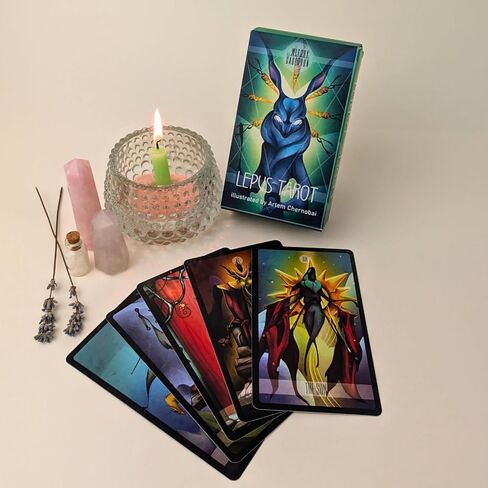 Lepus Tarot، التارو الحديث، بطاقات أوراكل، الأرنب، الأرنب، المنحرف، بطاقات التارو مع كتاب دليل (الإصدار الأساسي) in Kuwait