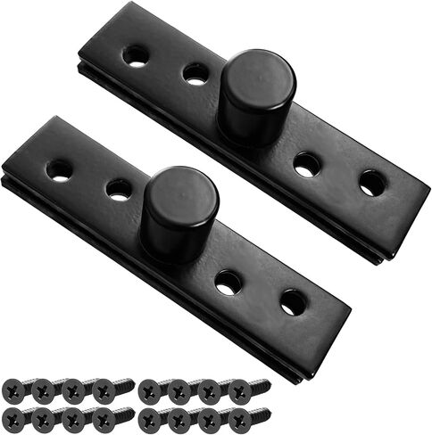 360 Degree Rotation Hidden Door Pivot Hinge, 3.7-Inch Door Pivot Hinge,Stainless Steel Pivot Hinge for Hidden Door, Cabinet and Cupboard (Black 3.7 inch, 360 Degrees 2 pcs) in Saudi Arabia