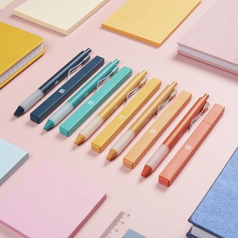 Aesthetic Highlighters and Gel Pens with Black Ink And Soft Tip, No Bleed Dry Fast Easy to Hold, for Bible Journaling Planner Notes School Office Supplies 10 pack (Morandi) in Saudi Arabia
