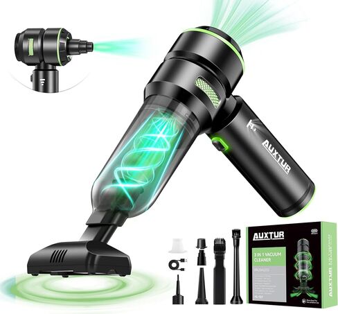 Handheld Cordless Car Vacuum-15000PA Mini Cleaner,3 in 1 High Power Brushless Motor,120W Super Suction Power Vacuums with Type-C Data Cable-Small, Portable and Rechargeable Cleaner (Grey) in Kuwait