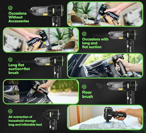 Handheld Cordless Car Vacuum-15000PA Mini Cleaner,3 in 1 High Power Brushless Motor,120W Super Suction Power Vacuums with Type-C Data Cable-Small, Portable and Rechargeable Cleaner (Grey) in Kuwait