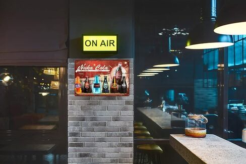 Nuka Cola ملصق معدني علامة خمر تين علامة الفن اكسسوارات المنزل خمر لوحة معدنية اللوحة الحديد صدئ جدار ديكور ملصق لشريط المطبخ المرآب مطعم القهوة 12 × 8 بوصة in Kuwait