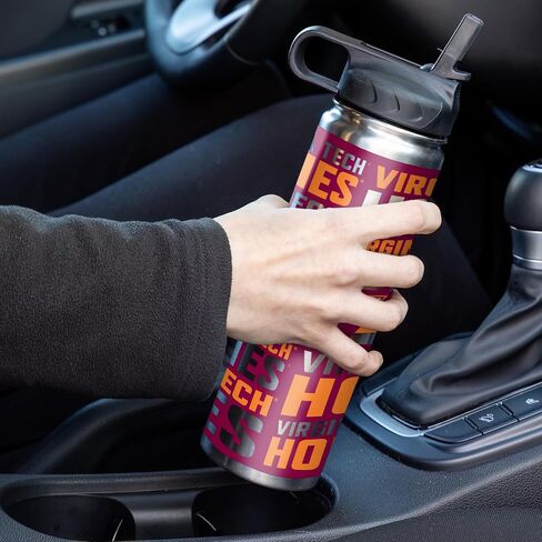 Rico Industries NCAA Virginia Tech Hokies 22oz Stainless Steel Tumbler with Lid - Great For Coffee, Tea, Water or Cocktails in Saudi Arabia