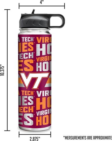 Rico Industries NCAA Virginia Tech Hokies 22oz Stainless Steel Tumbler with Lid - Great For Coffee, Tea, Water or Cocktails in Saudi Arabia