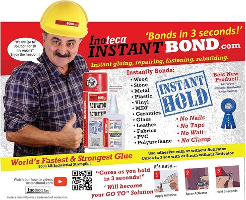 Instant Bond Super Fast Strongest Glue & Accelerator Small Kit 50ml/170g(1) in Saudi Arabia