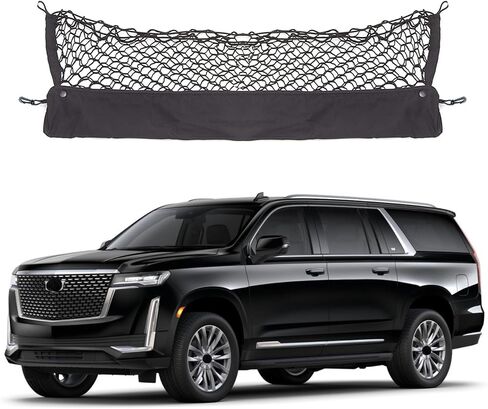 Cargo Net Compatible with Chevrolet Chevy Tahoe, GMC Yukon New 2024 2023 2022 2021 2020 2019 2018 2017 2016 2015 SUV Upgraded Envelope Style Trunk Premier Car Rear Tailgate Netting in Saudi Arabia