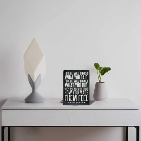 Inspirational Art Decor for Office, Motivational Quotes Wooden Box Sign Desk Decor Plaque with Saying Quotes for Home Office. (Black - Inspirational, 6 X 8 inch) in Saudi Arabia