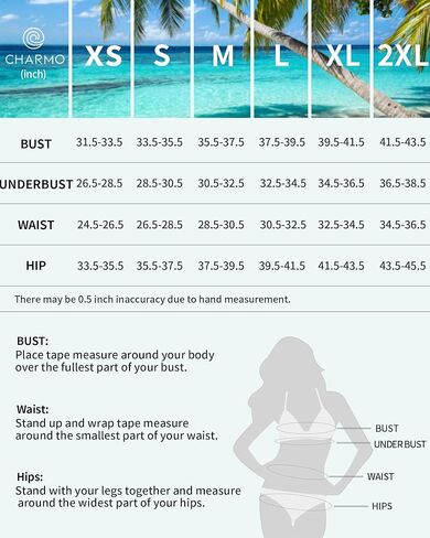 طقم بيكيني نسائي عالي الخصر من Charmo، ملابس سباحة رياضية مكونة من قطعتين، ألوان متعددة، تغطية كاملة، ملابس سباحة in Kuwait