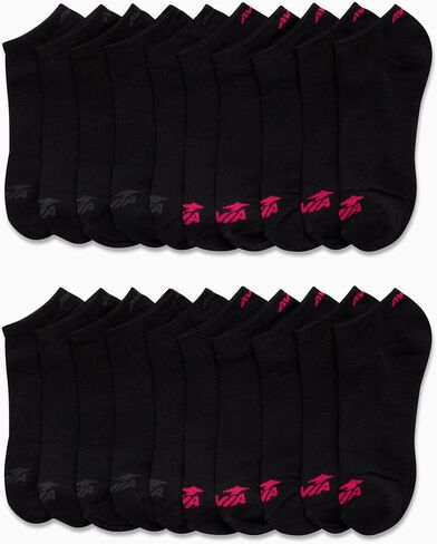 جوارب Avia الرياضية النسائية - 20 قطعة من الجوارب ذات القصة المنخفضة للكاحل (مقاس الحذاء: 4-9) in Kuwait