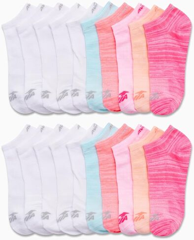 Avia Women's Athletic Socks - 20 Pack Low Cut Ankle Socks (Shoe Size: 4-9) in Saudi Arabia