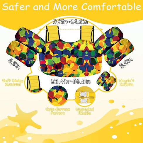 Swim Vest for Kids 30-60 Lbs Girls Boys Life Jacket with Double Security Buckle Floaties for Toddler from 2,3,4,5,6,7,8 Years Old Children in Saudi Arabia