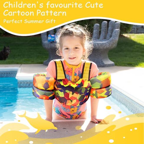 Swim Vest for Kids 30-60 Lbs Girls Boys Life Jacket with Double Security Buckle Floaties for Toddler from 2,3,4,5,6,7,8 Years Old Children in Saudi Arabia