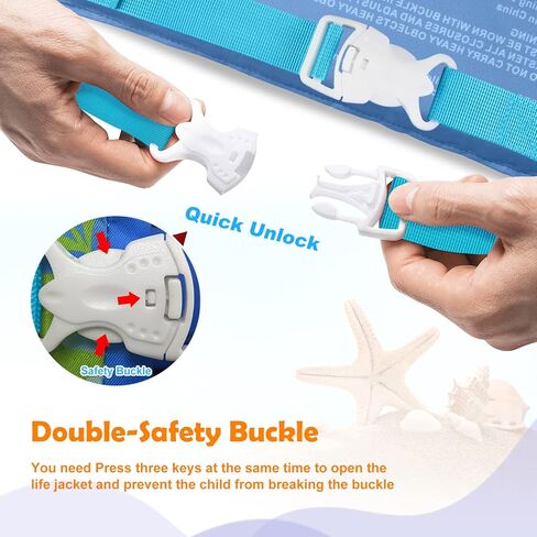 سترة السباحة للأطفال 30-60 رطلاً للفتيات والأولاد سترة نجاة مع إبزيم أمان مزدوج يطفو للأطفال الصغار من عمر 2,3,4,5,6,7,8 سنة in Kuwait
