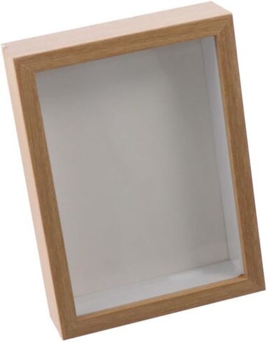 Shadow Box Frame, Multi-Size Wooden Photo Frame for Dried Flower, Rectangular Glass Display Case for Flora Ticket Crafts, Desktop Decoration Accessories(Wood,4 x 6 inch) in Saudi Arabia