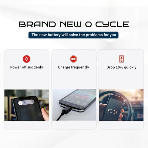 بطارية Qoutmcuy Li3816t43p4h604550، بطارية بديلة عالية السعة لجهاز ZTE Blade L130 Z2335CA Grand MAX 4550,1600mAh، 3.8V/5.3Wh in Kuwait