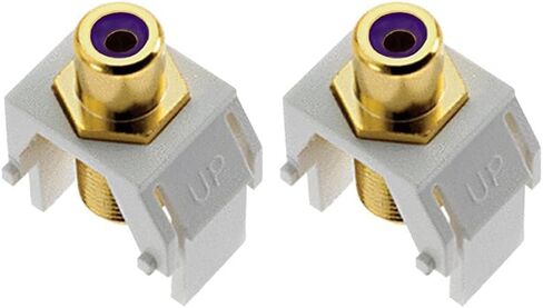 On-Q, White WP3466WH Keystone PurpleRCA to FConnector, 1 Count (Pack of 1) in Saudi Arabia