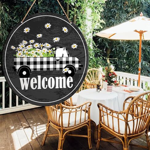 Modern Welcome Sign Front Door Decor, Geometric Hello Welcome Wood Hanging Sign Decor Farmhouse Wall Sign Bohemian Decorations for Door, Porch, Home, Housewarming Gift for New House Home Apartment in Saudi Arabia