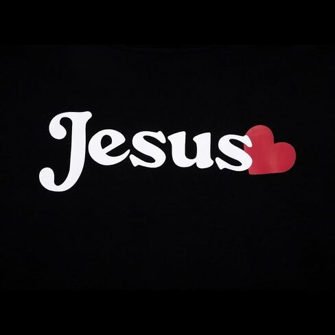 سويت شيرت FLOYU Jesus Loves You ذو قلنسوة للنساء، سويت شيرت مسيحي بقلنسوة، قميص آية الكتاب المقدس، ملابس دينية in Saudi Arabia