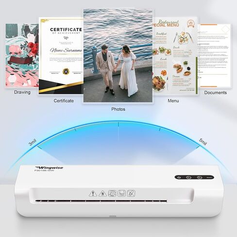 Thermal Laminator Machine 13" Wide, Rapid 1 Min Preheat, Home, Office, School Supplies; for Tabloid (11"x17") & Smaller Pouches, Ivory White in Saudi Arabia