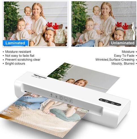 Thermal Laminator Machine 13" Wide, Rapid 1 Min Preheat, Home, Office, School Supplies; for Tabloid (11"x17") & Smaller Pouches, Ivory White in Saudi Arabia